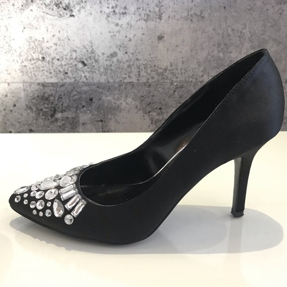 Rhinestone black heels - Picture 2 of 3